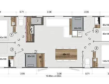 Du De A 15' Du Puydufou Kemping *